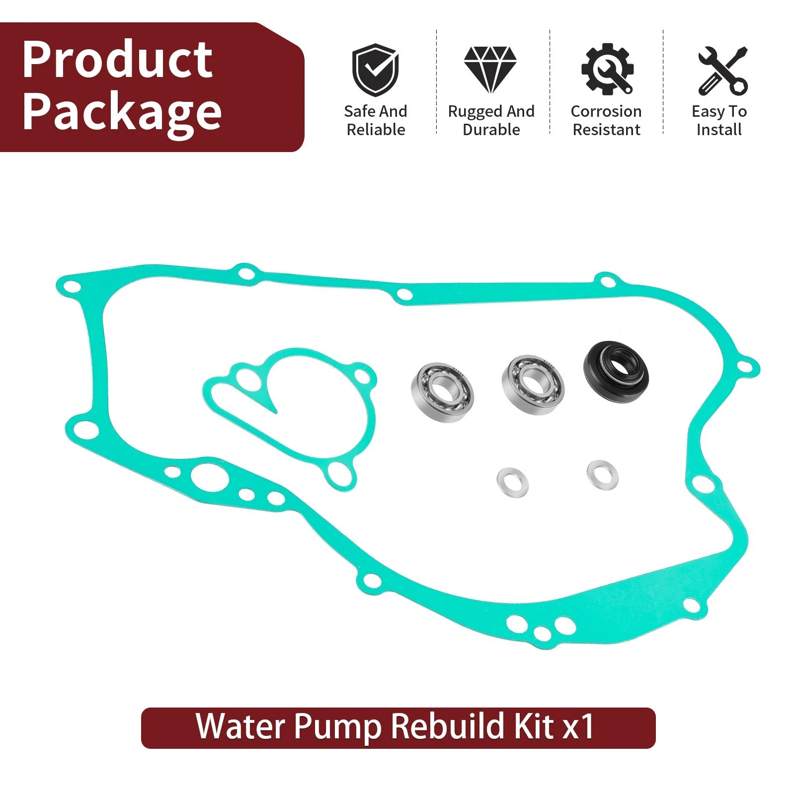 Water Pump Rebuild Kit for Suzuki RM125 (2001–2008) 11482-36F00