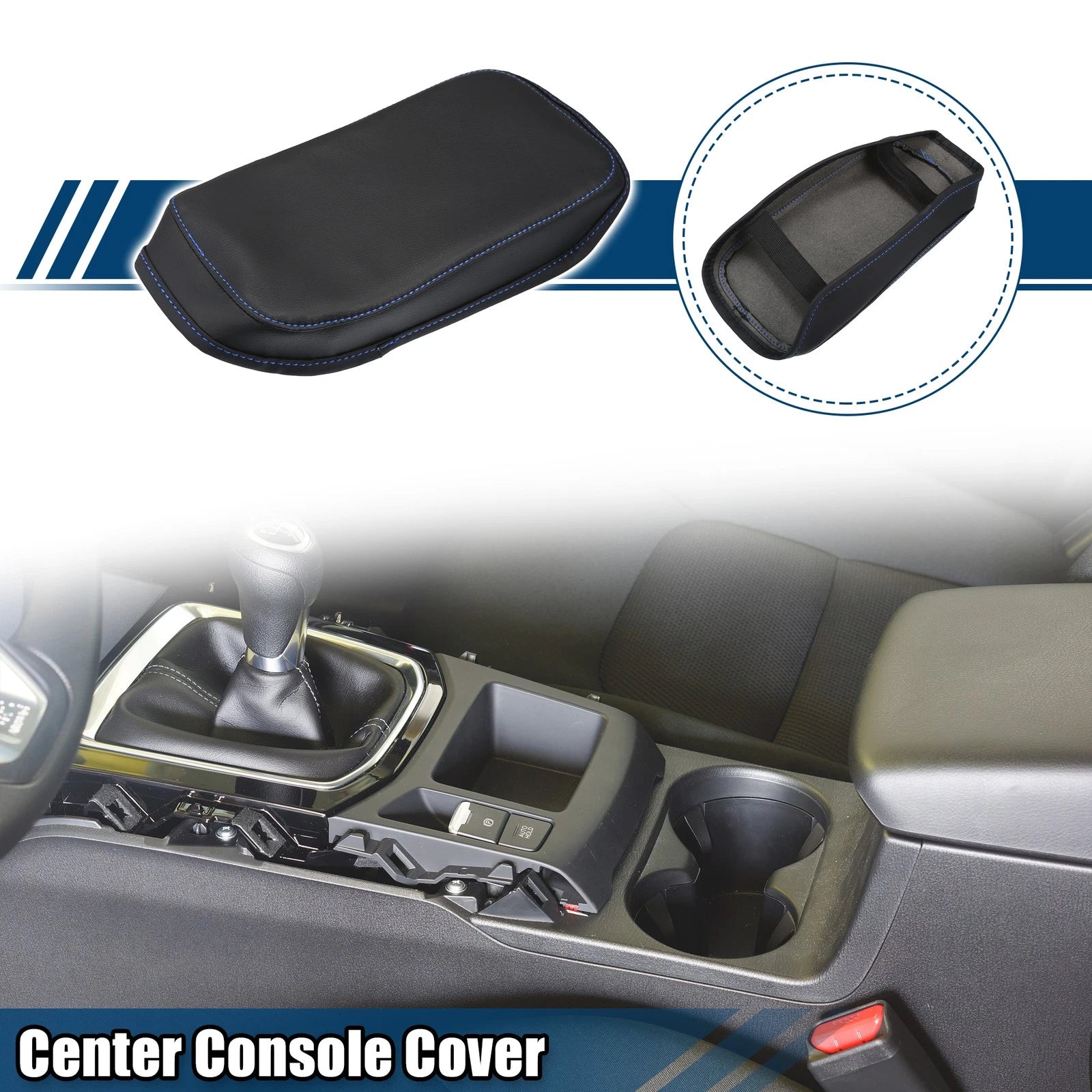 Center Console Armrest Cover for Hyundai Kona (2018–2023) Faux Leather