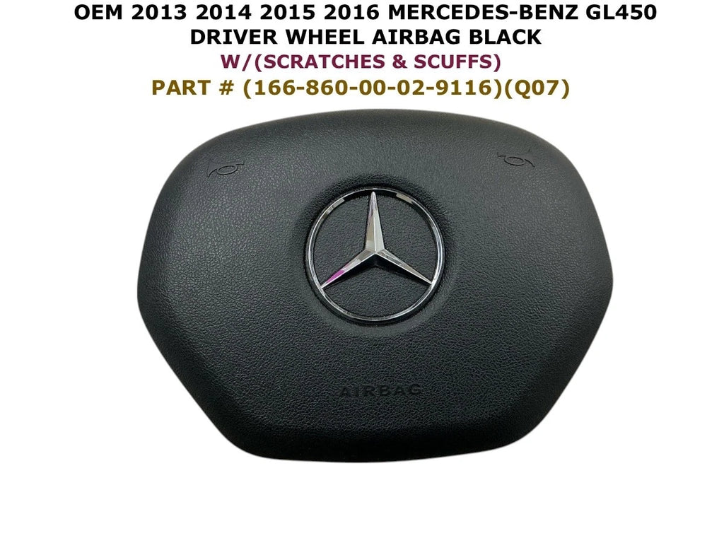 Driver Wheel Airbag for Mercedes-Benz GL450 (2013–2016) - Black