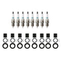 Set of 8 Iridium Spark Plugs & Coil Boots for Dodge Dakota Ram 1500 (1997–2004)