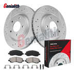 Front Drilled Brake Rotors & Ceramic Brake Pads for Jeep Patriot Compass (2007–2017)