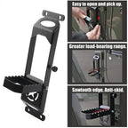 Black Door Hinged Step Pedals Foot Pegs for Jeep Wrangler (2007-2023)