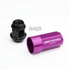 20x M12x1.5 53mm Tall Purple Aluminum Lug Nuts with Caps & Adapter