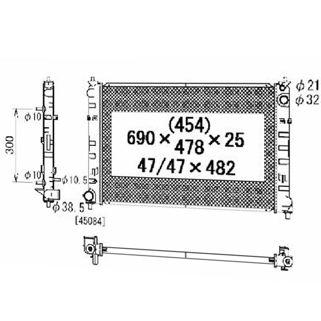 Replacement Radiator for Mazda MPV (2002–2006) w/o Towing Package