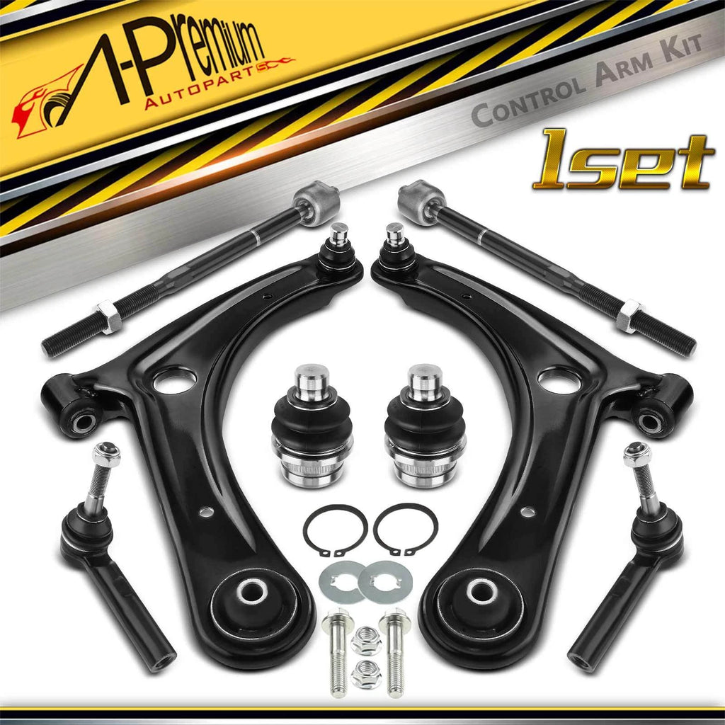 Set of 8 Front Side Control Arm Ball Joints Tie Rod Ends for Jeep Compass (2007–2023)