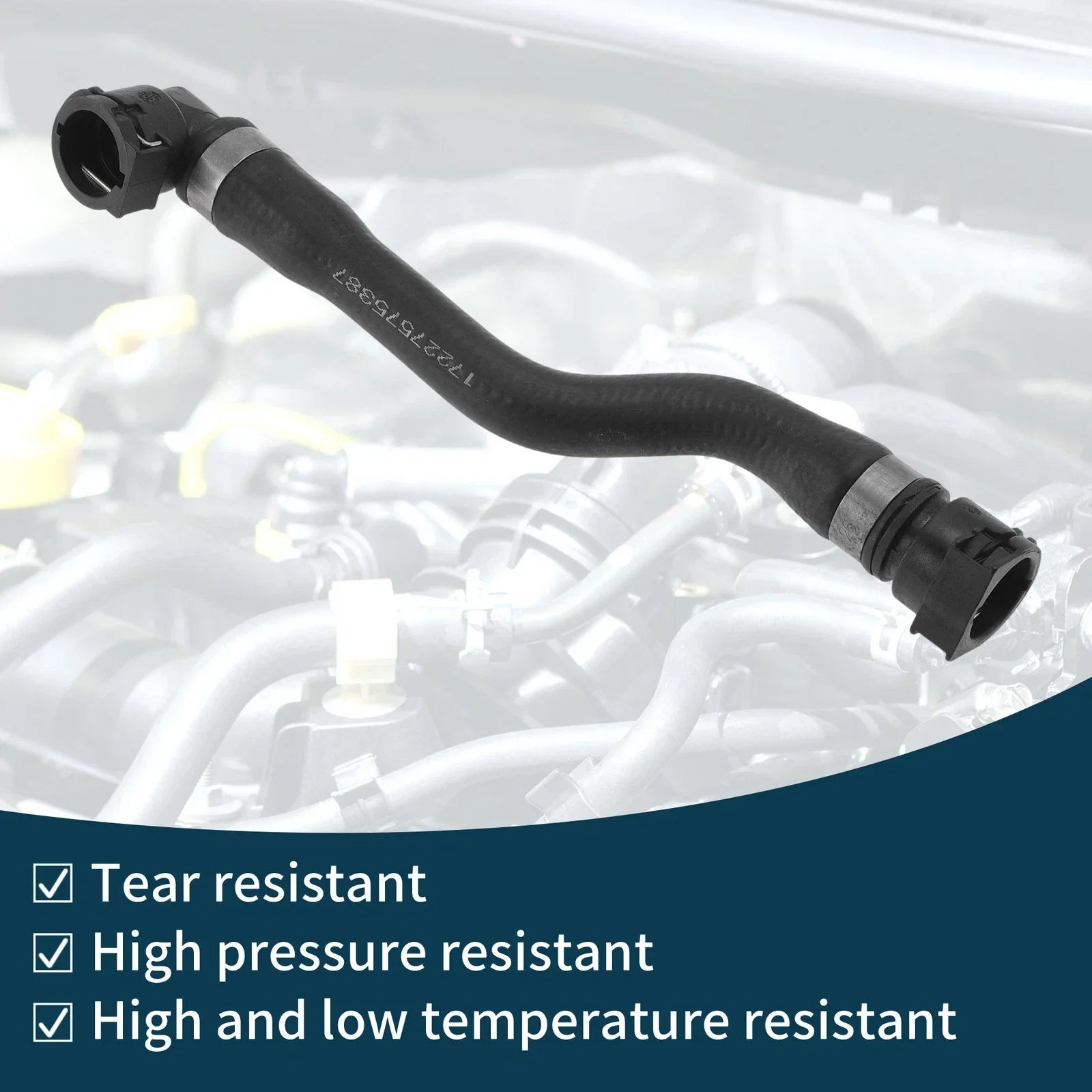 Radiator Hose for BMW 750i V8 4.4L Coolant Pipe (2009 - 2015)