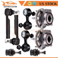 Set of 8 Front Wheel Hub Bearing Tie Rod End Kit for Subaru Legacy Outback