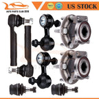 Set of 8 Front Wheel Hub Bearing Tie Rod End Kit for Subaru Legacy Outback