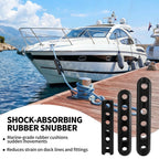 EPDM Rubber Snubber for Boat Mooring Lines (25.6cm x 4.7cm x 3.3cm)