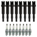 Set of 8 Ignition Coils & NGK V-Power Spark Plugs for BMW E65 Alpina B7 (2007–2008)