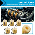 5PCS Oil Filter 04152-YZZA1 for Toyota Camry, Kluger, RAV4, Lexus IS300h