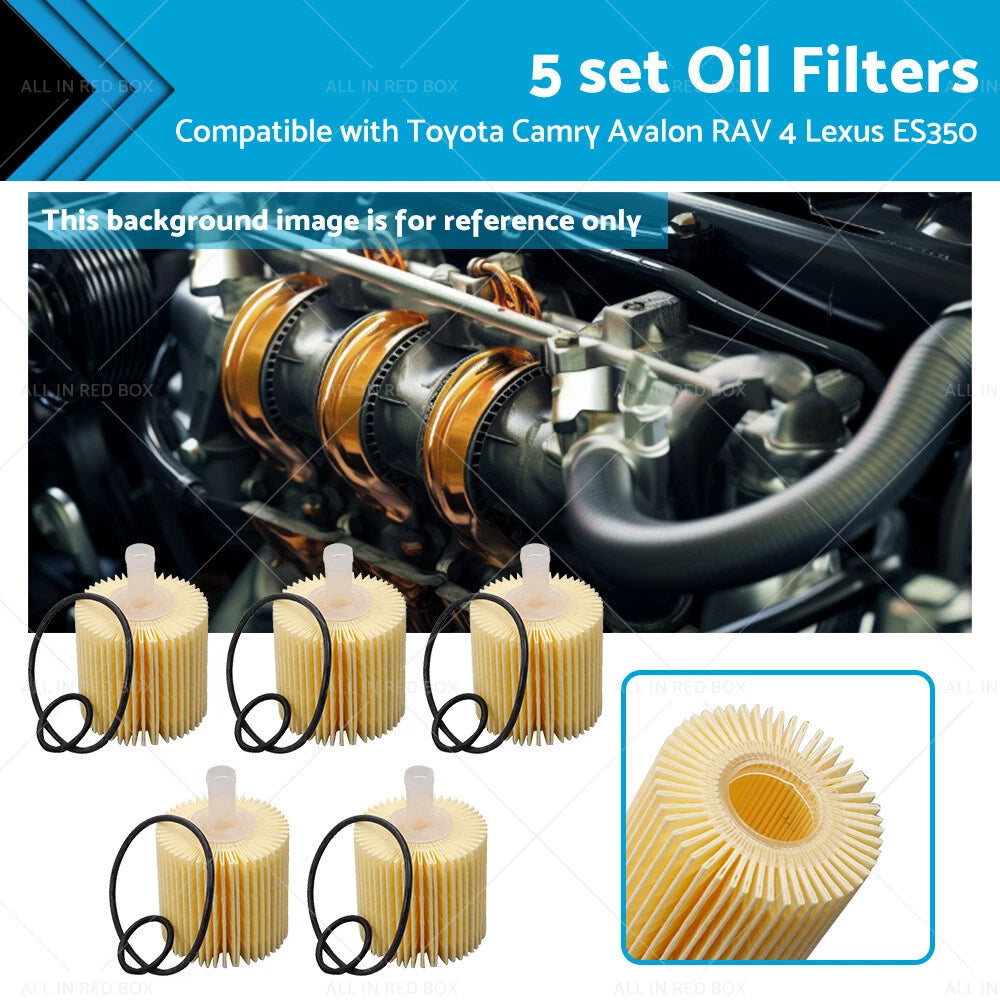 5PCS Oil Filter 04152-YZZA1 for Toyota Camry, Kluger, RAV4, Lexus IS300h