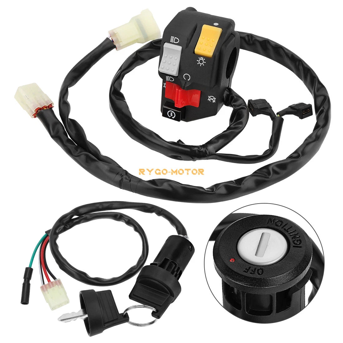 Handlebar & Key Switch for Honda TRX400EX 400EX Sportrax 400 1999–2004