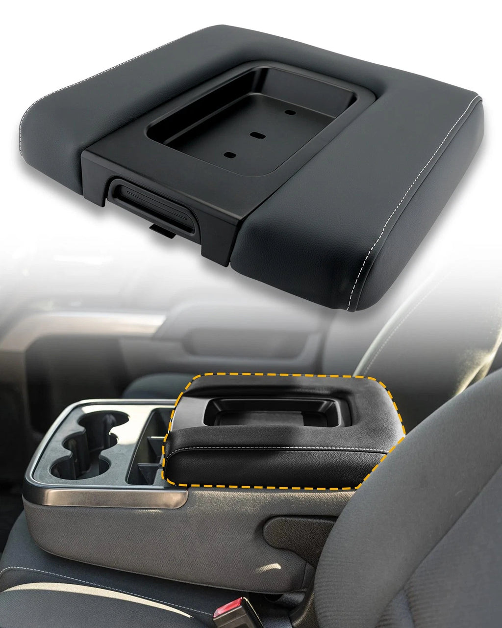 Center Console Armrest Lid for Chevy Silverado GMC Yukon Cadillac (2014–2020)