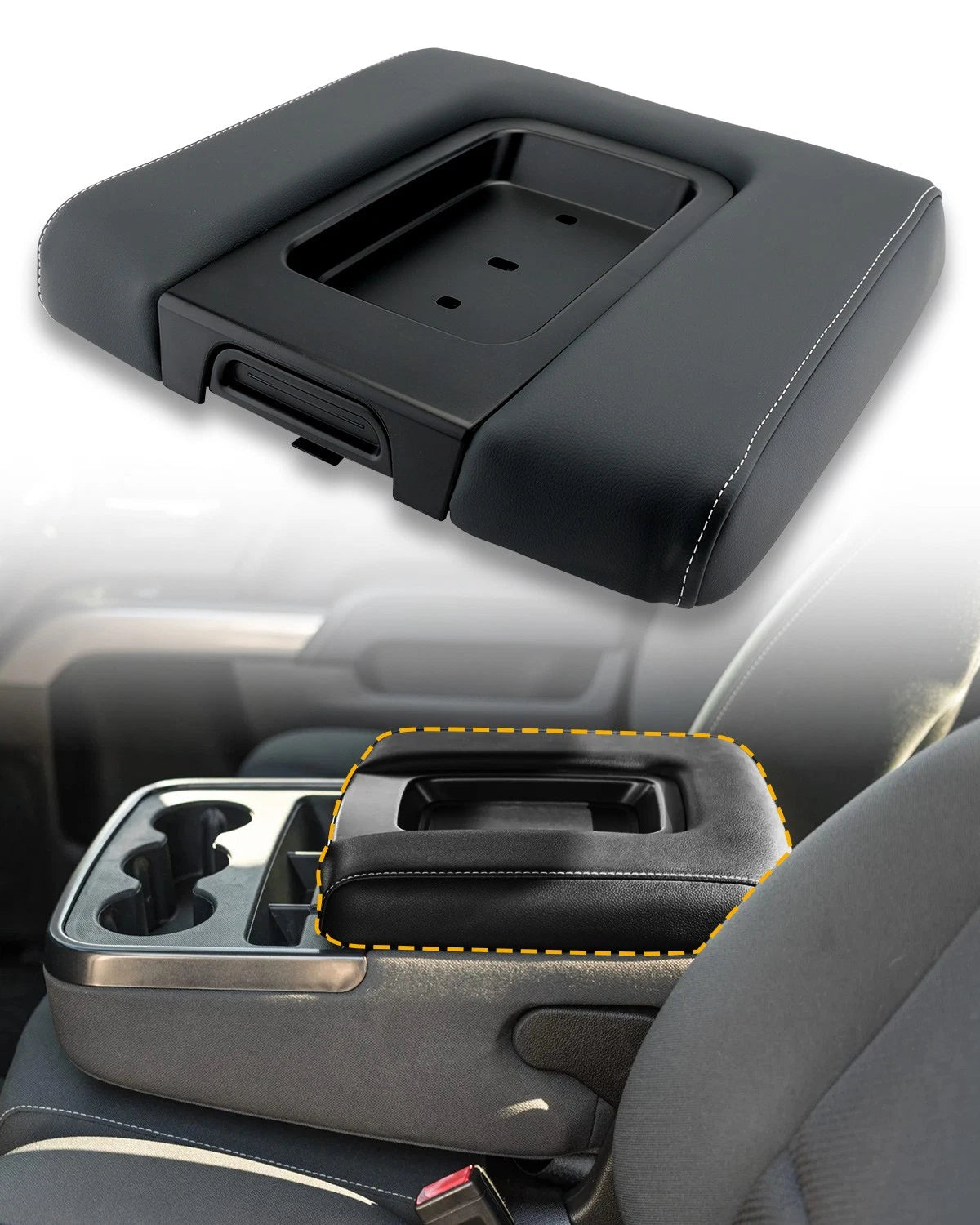 Center Console Armrest Lid for Chevy Silverado GMC Yukon Cadillac (2014–2020)
