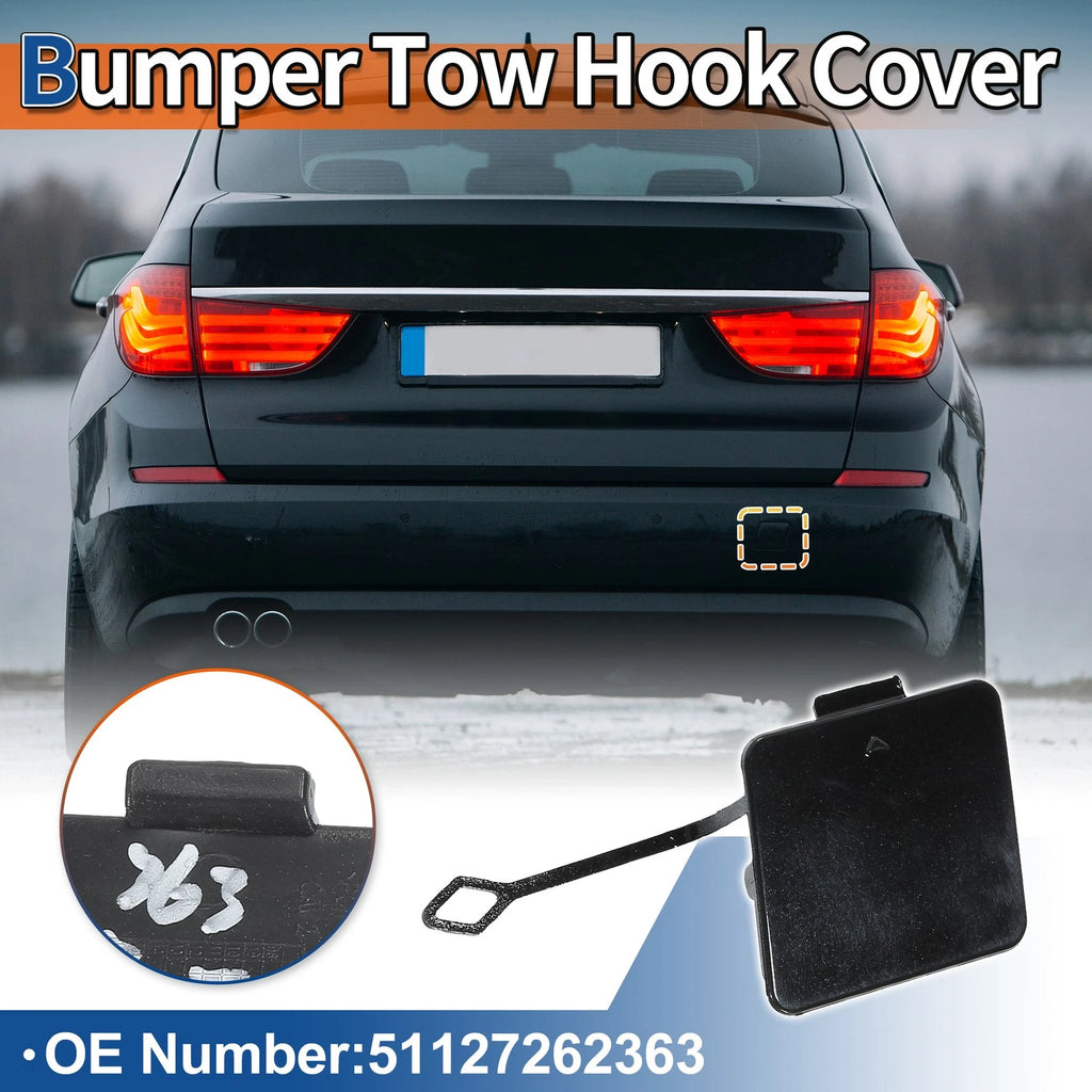 Rear Tow Hook Cover for BMW 535i 550i GT (2010–2013) No. 51127262363 Black
