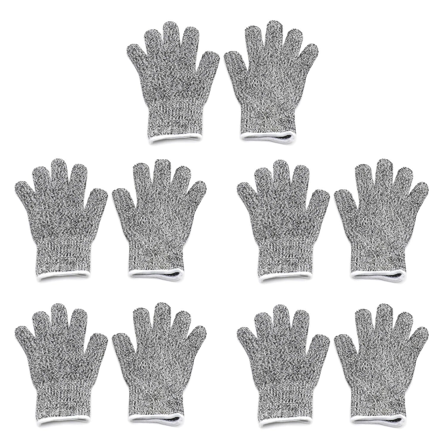 Cut Resistant Gloves for Kids (8-12 Years) Level 5 Protection - 5 Pair