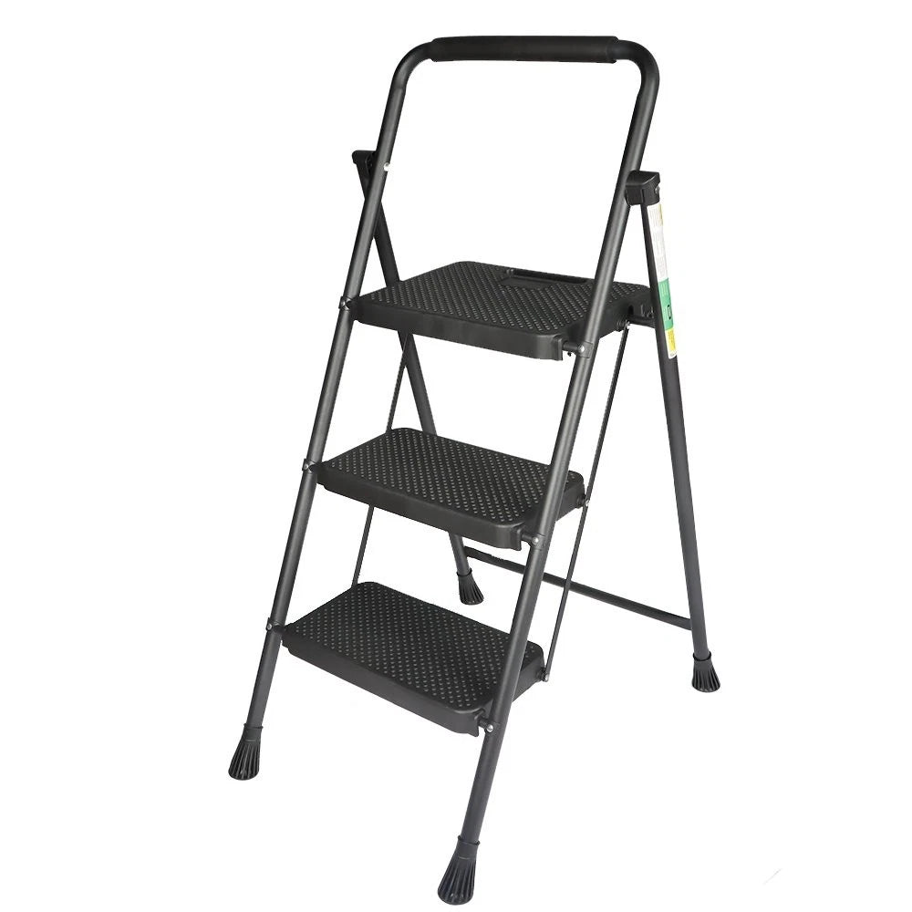 Folding Step Stool for 3 Step Ladder (330 lbs, Sturdy Steel, Anti-Slip)