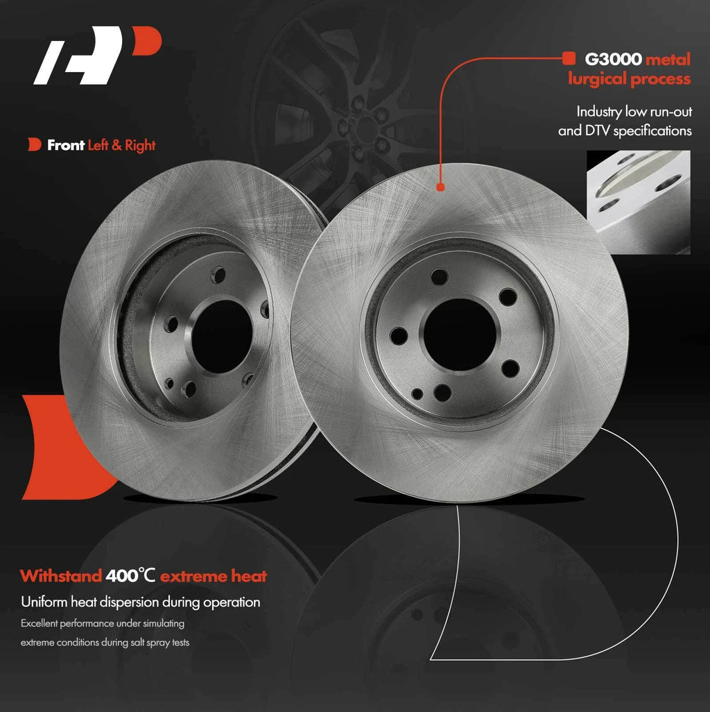 Front Disc Brake Rotors for Mercedes-Benz E320 E350 E500 (2003-2009)