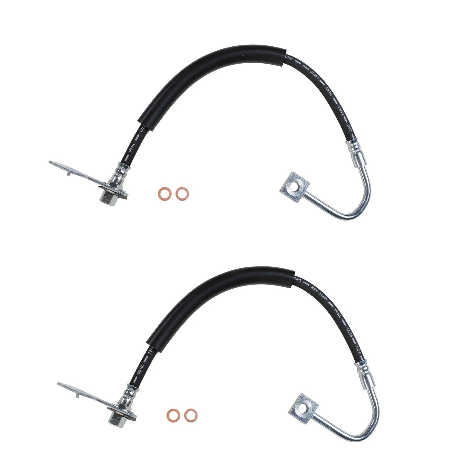 Set of 2 Rear Brake Hydraulic Hoses for Chrysler Aspen Dodge Durango (2007–2009)