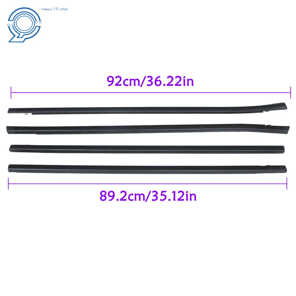 Rubber Window Weatherstrip Molding Trim for Honda Civic Sedan (2016–2019)