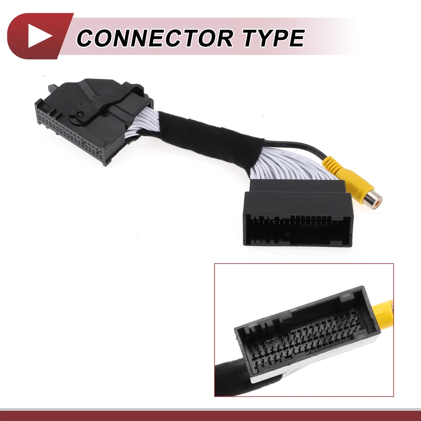 Rear View Camera Adapter Wire Harness Cable for Ford Taurus (2015–2017) RCA