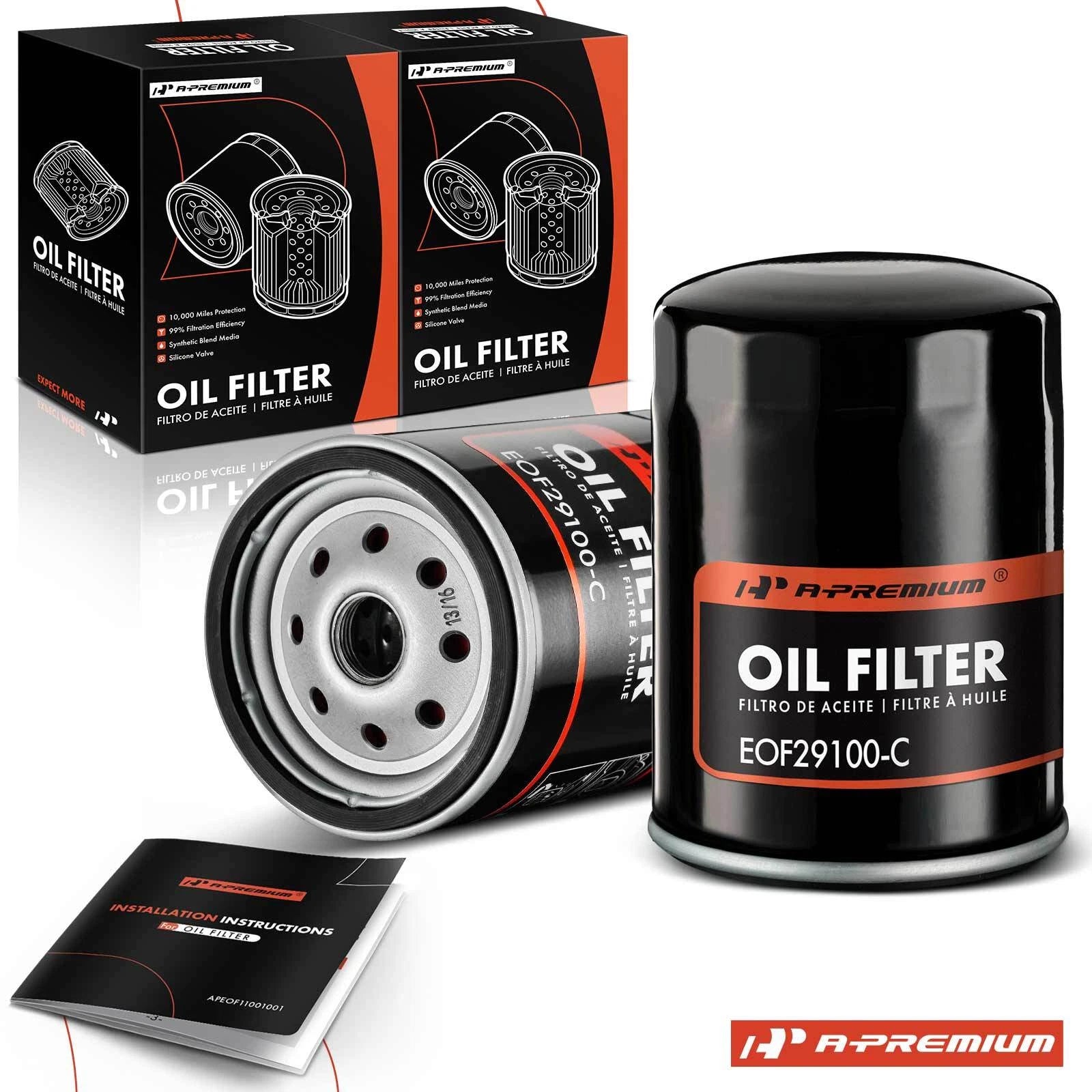 2X Engine Oil Filter for Silverado 2500 HD 2001â2019 Silverado 3500