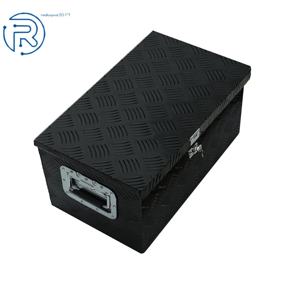 20" Black Aluminum Diamond Plate Tool Box for Pickup Truck RV