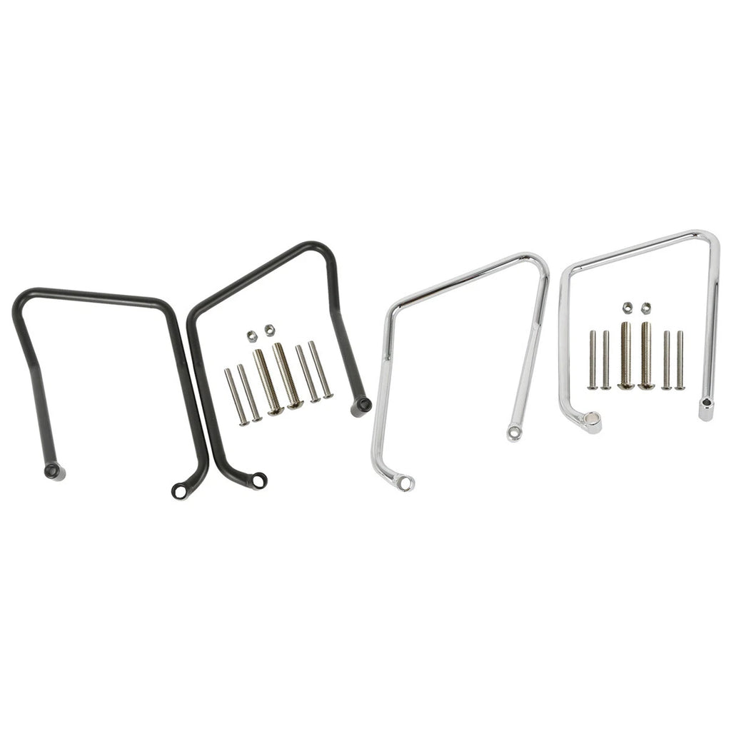 Chrome/Black Saddlebag Support Brackets for Harley Sportster 883 1200 (2004–2016)
