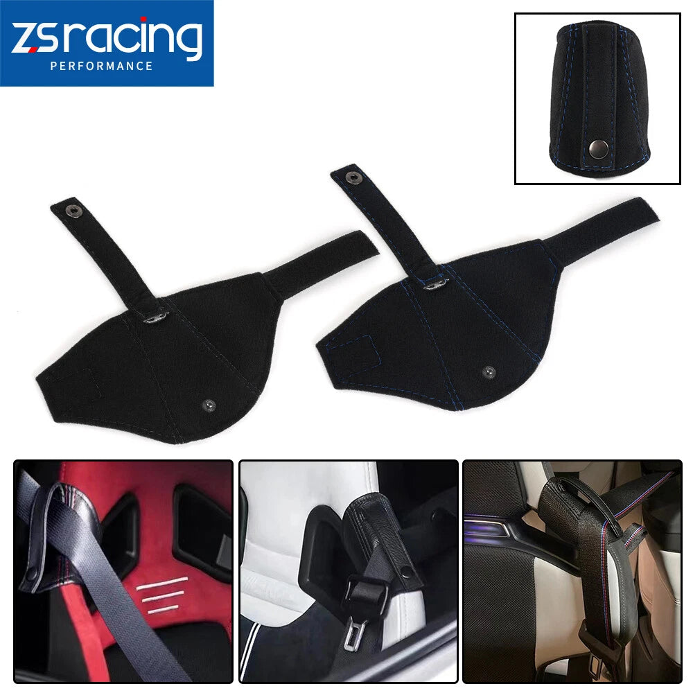 Suede Leather Bucket Seat Belt Holder for Universal Fit
