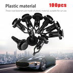 9mm Plastic Bumper Retainer Clips 100-pack for Car