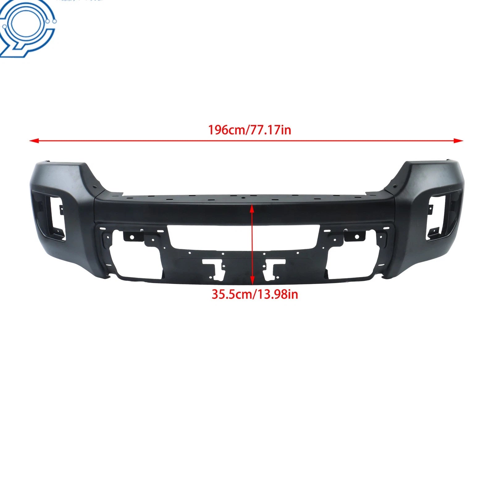 Black Front Bumper for GMC Sierra 2500 HD 3500 HD (2015–2019)