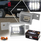 Nuvision White LED Waterproof License Plate Lights for Silverado/Sierra (2014–2024)