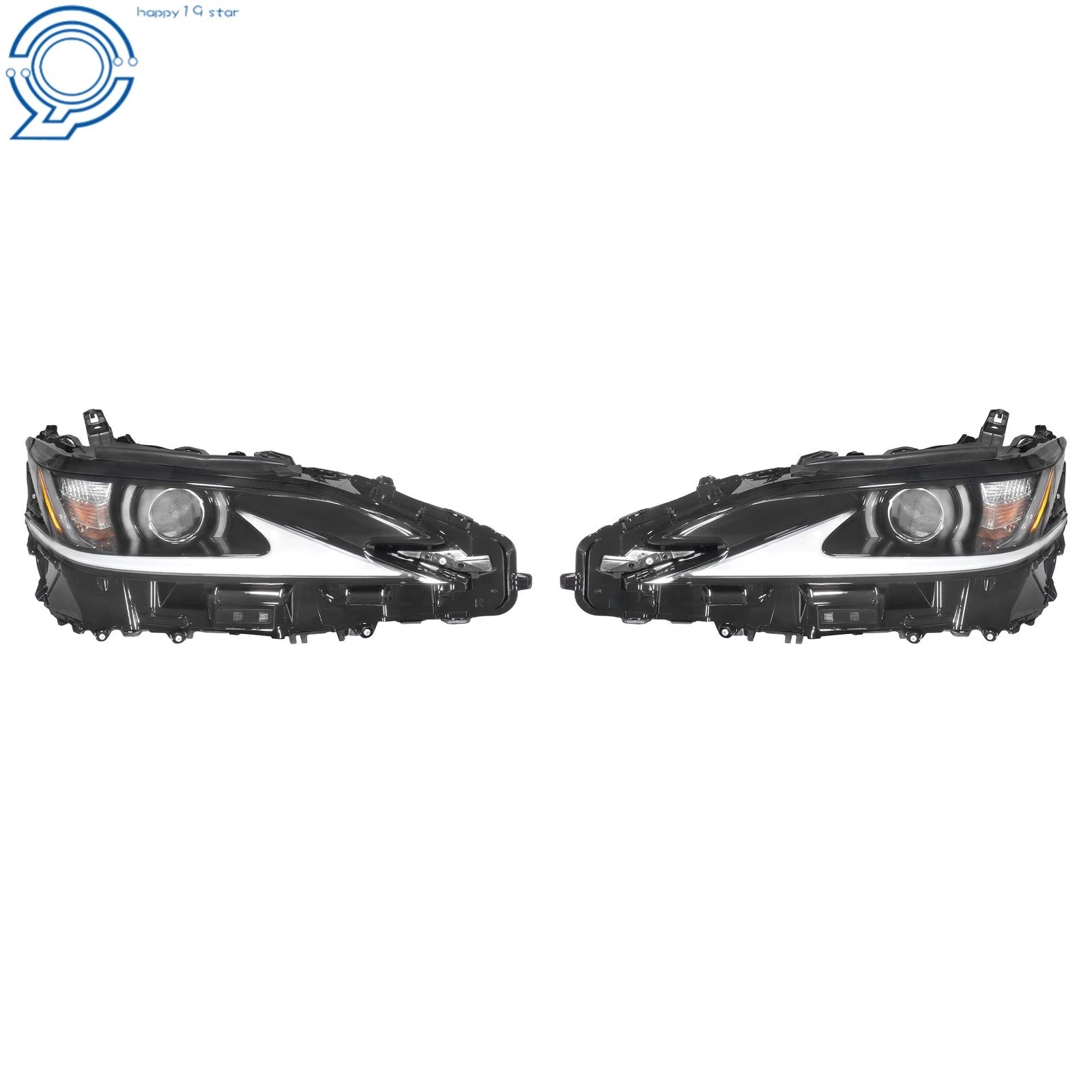 Set of 2 LED Headlights for Lexus ES350 (2019–2021) Chrome
