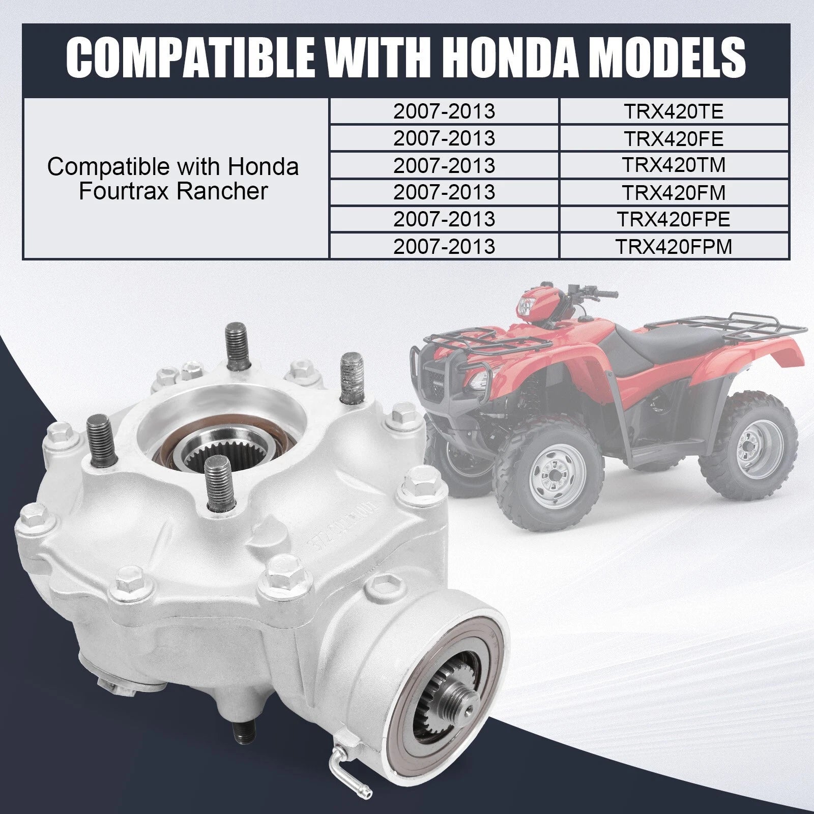 Rear Differential Assembly for Honda Fourtrax Rancher (2007-2013)