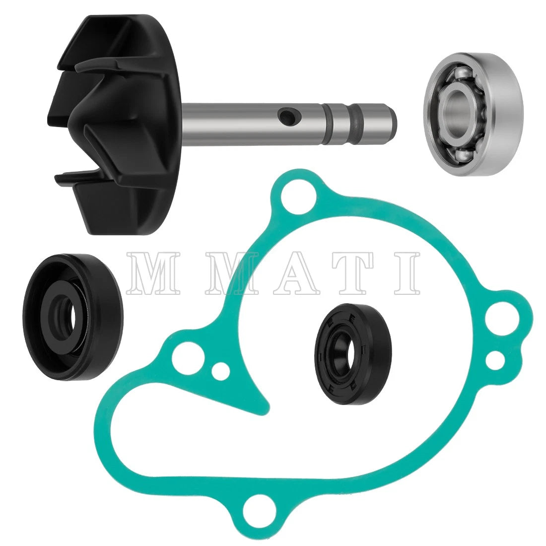 Water Pump Rebuild Kit for Yamaha YZ125 (2005–2024) - Impeller, Shaft, Bearing, Seal