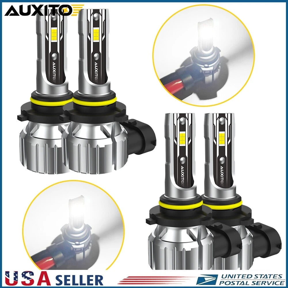 4X AUXITO 9005 9006 LED Headlight Bulbs for