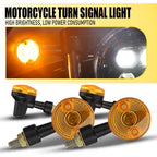 Set of 4 Motorcycle Turn Signals Blinker Lights for Honda Yamaha Kawasaki