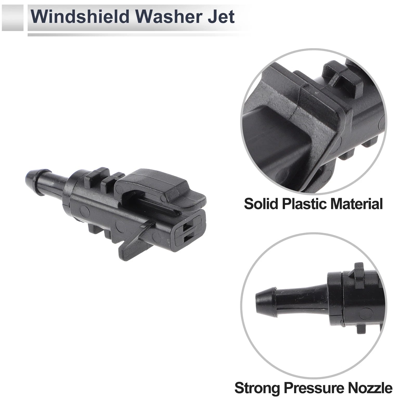 Set of 6 Windshield Washer Nozzles w/ Hose Connector for Kia (No. 986302L100)