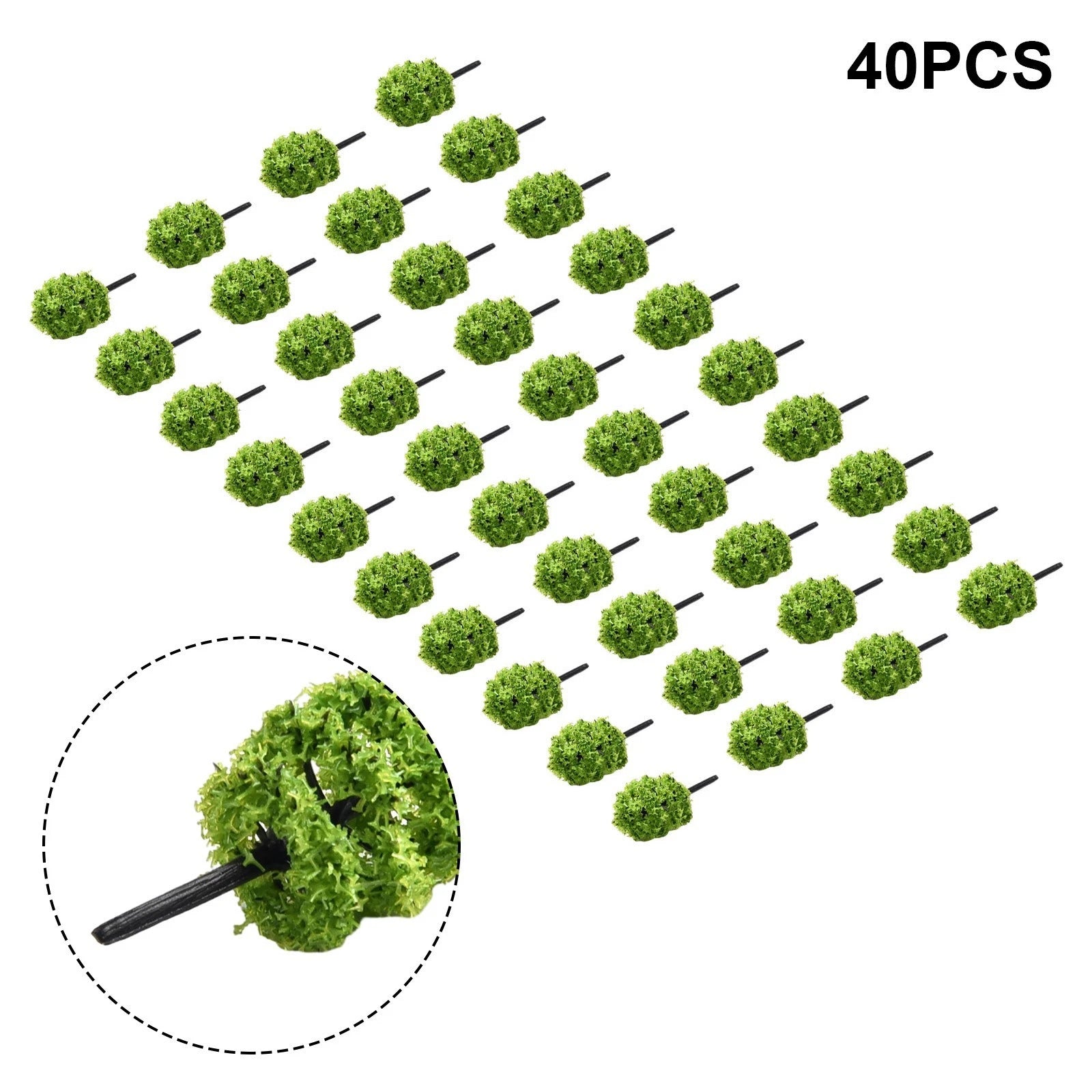 Model Tree Scenery 1:100 for Railroad (Plastic Decoration Accessories)