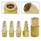 Set of 5 Brass Quick-Coupler Air Hose Line End Connectors 1/4"