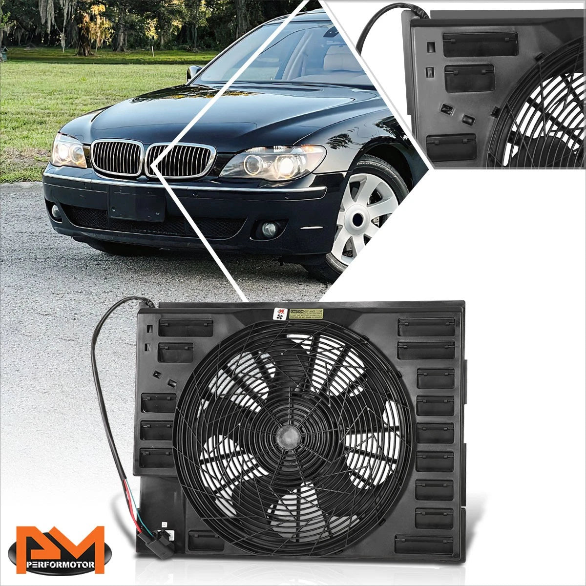A/C Condenser Cooling Fan Assembly for BMW 7-Series (2002–2008)