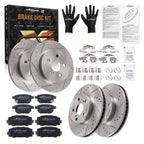 Set of 2 Front Rear Brake Rotors & Pads Kit for Toyota Prius (2012)