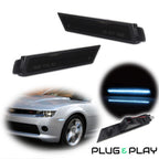 Smoke Lens Ice Blue LED Side Marker Lamp for Chevrolet Camaro (2010–2015)