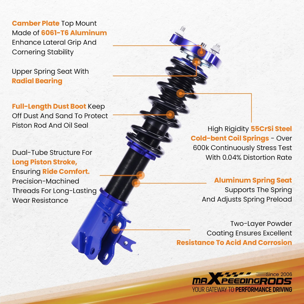 Adjustable Coilovers Shock Absorbers for Honda Civic (2006–2010)