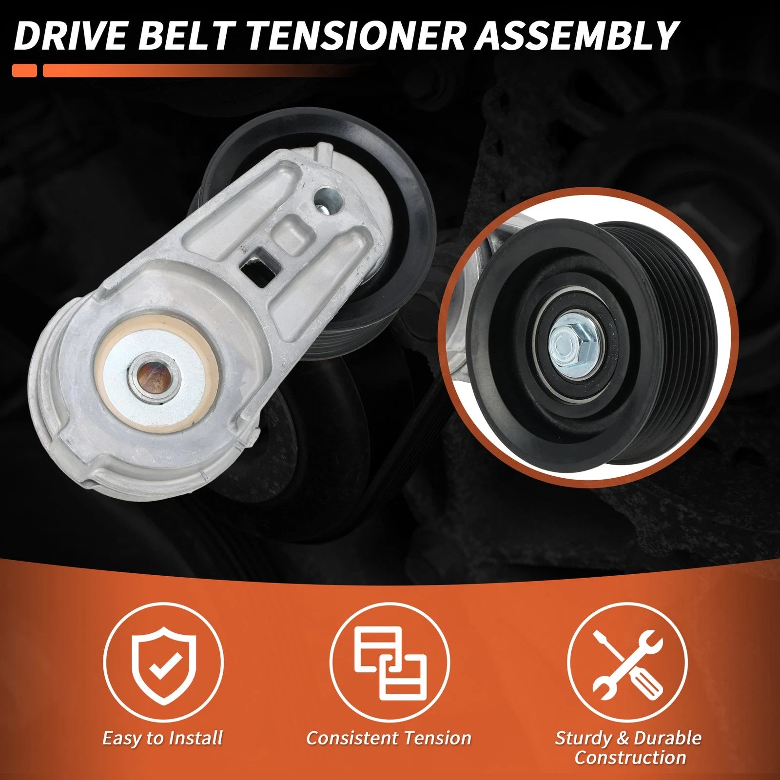 Drive Belt Tensioner Kit for Dodge Ram 1500 (2003–2008) 5.7L V8 38382