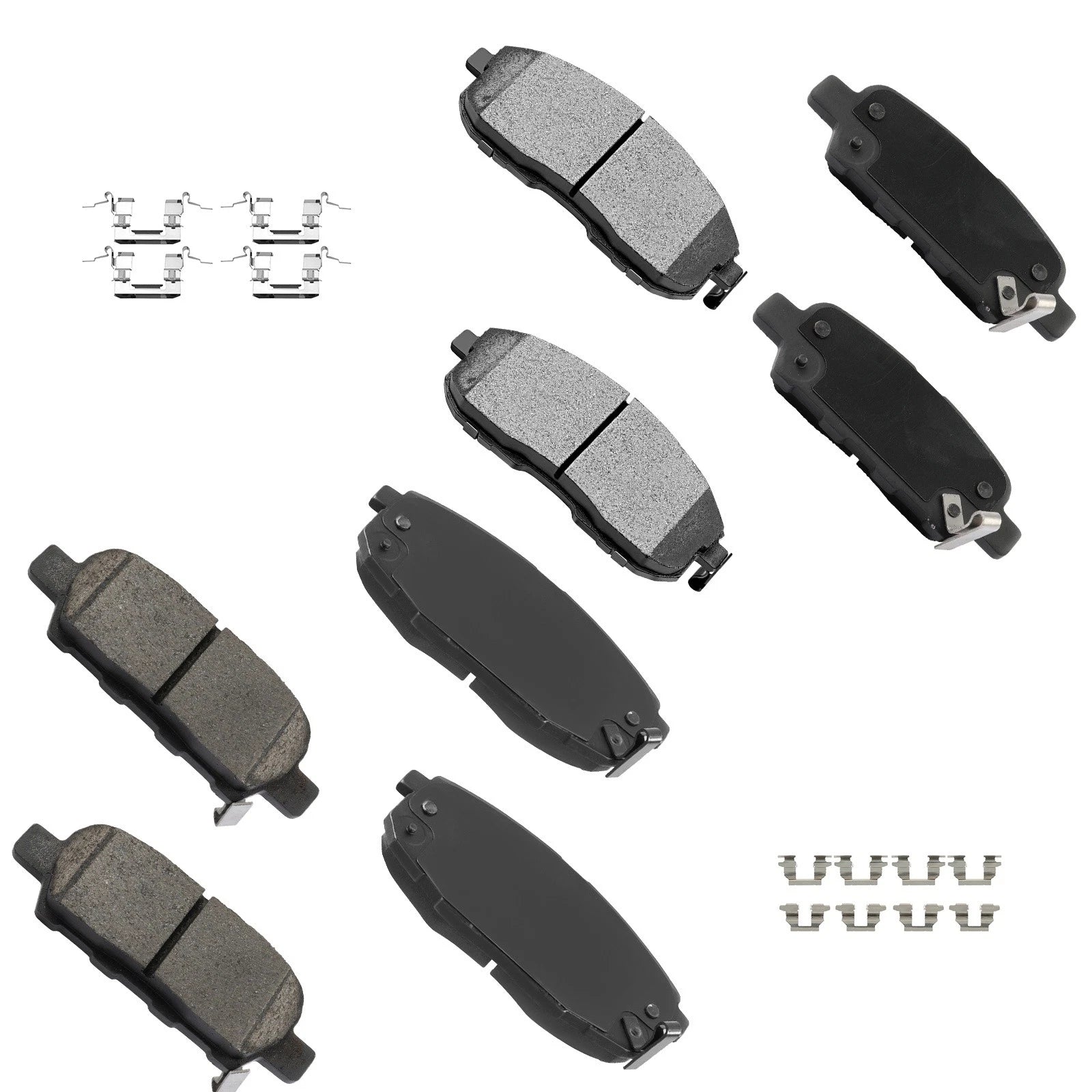 Set of 4 Front & Rear Brake Ceramic Pads for Nissan Sentra (2007–2012)