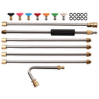15in Pressure Washer Extension Wand for (Stainless Steel, 7 Nozzles)