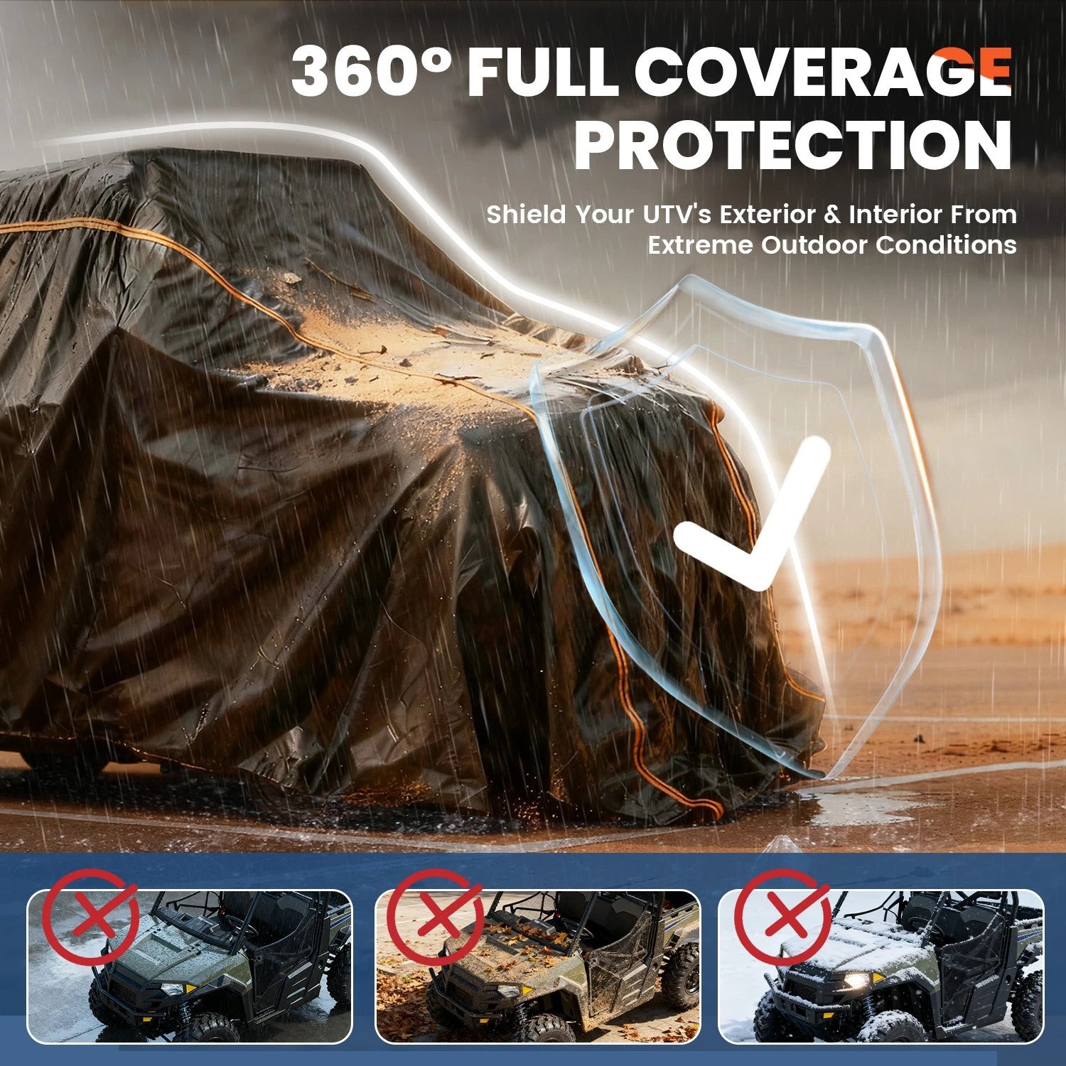 2 Seater UTV Storage Cover for Polaris Ranger RZR XP 1000 (2014–2023)