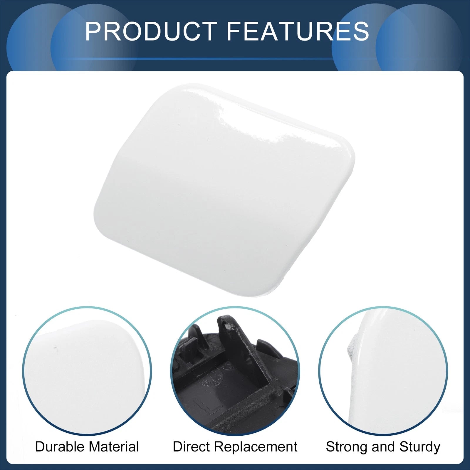 Front Left Washer Nozzle Cover Cap for Volkswagen Touareg (2007–2010) 1Pcs